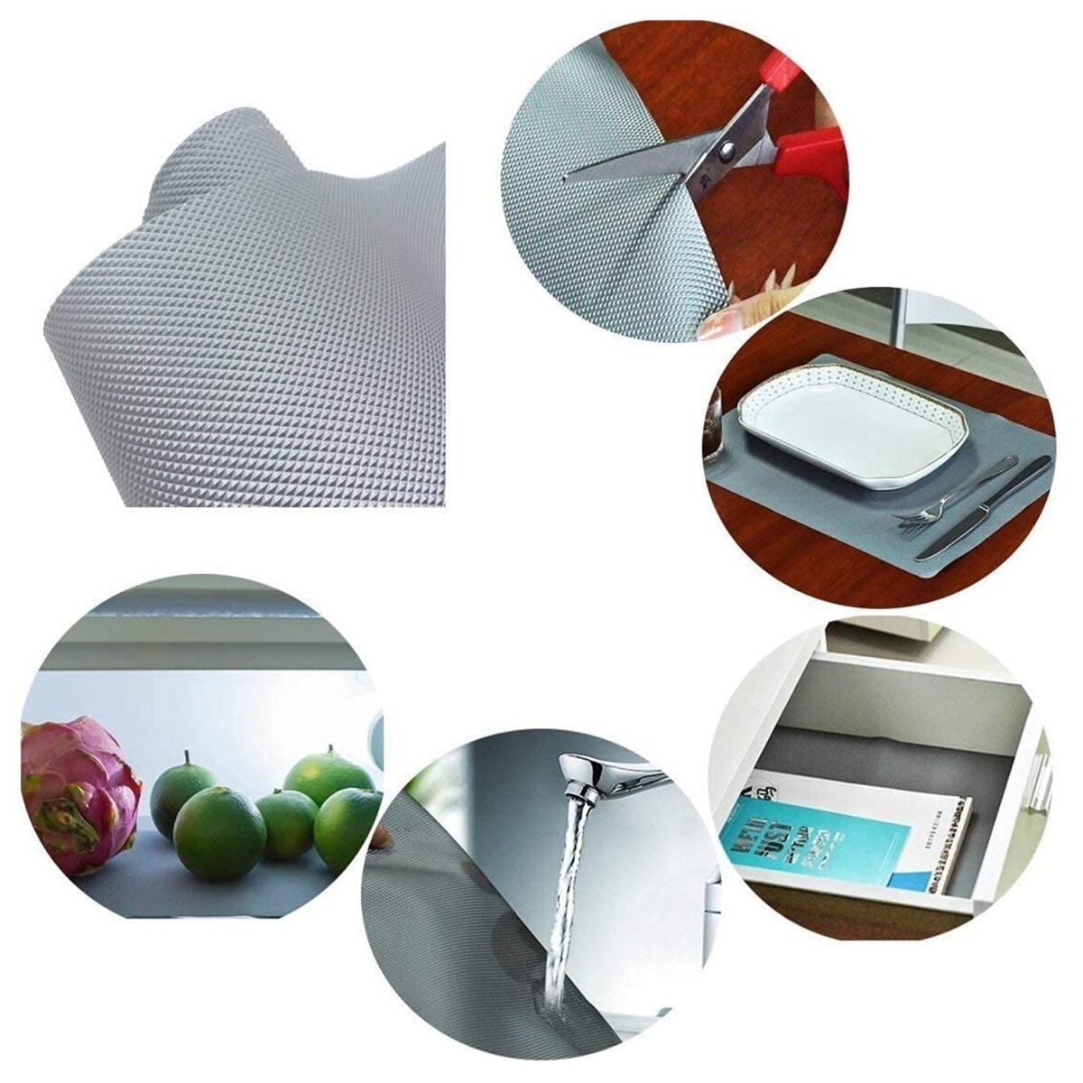 Multipurpose Anti-Slip Mat Liner Roll for Kitchen, Bathroom, Fridge & Shelves (45cmx3m) - Image 5