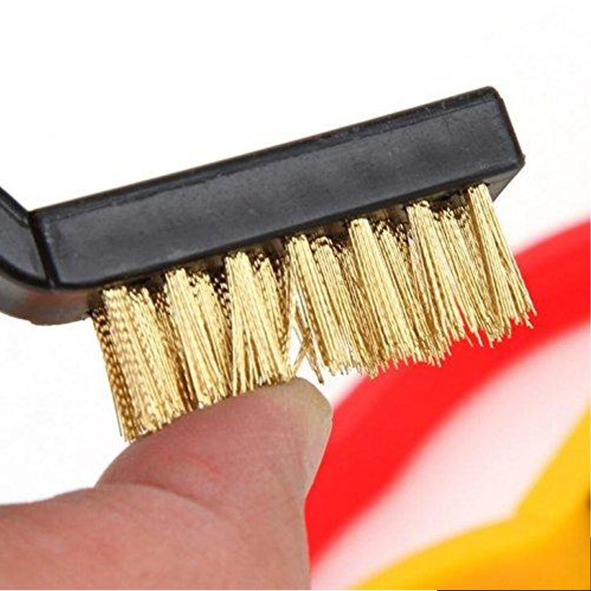 3 Pc Mini Wire Brush Set for cleaning (Brass, Nylon, Stainless Steel Bristles) - Image 6