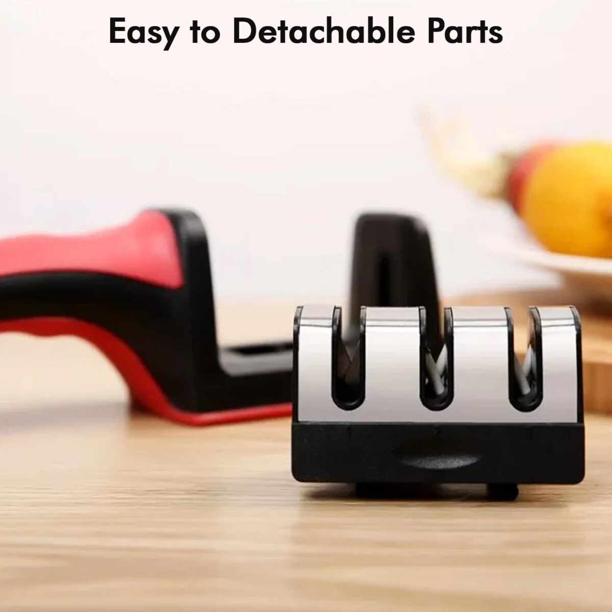Manual Red Knife Sharpener 3 Stage Sharpening Tool for Ceramic Knife and Steel Knives. - Image 7