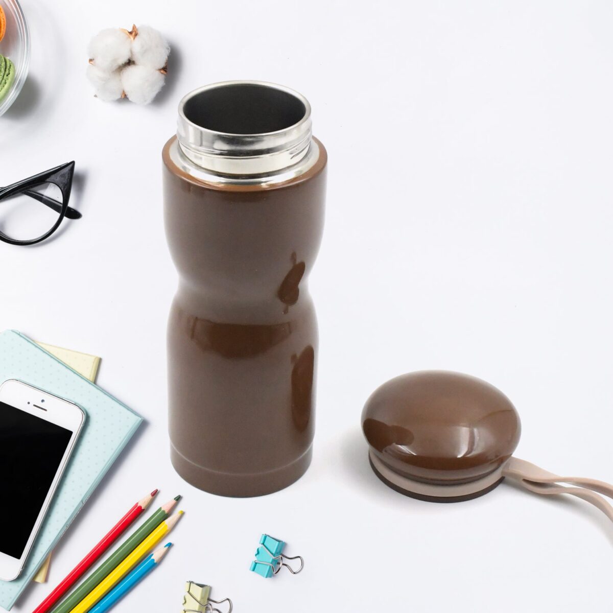 Stainless Steel Flask Water Bottle With Dori Easy To Carry, Fridge Water Bottle, Leak Proof, Rust Proof, Hot & Cold Drinks, Gym BPA Free Food Grade Quality, For office/Gym/School (280 ML) - Image 1
