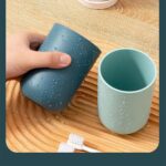 Multipurpose Wall Mount Toothbrush Holder Plastic Stand With 2 Cup  (1 Set) - Image 3