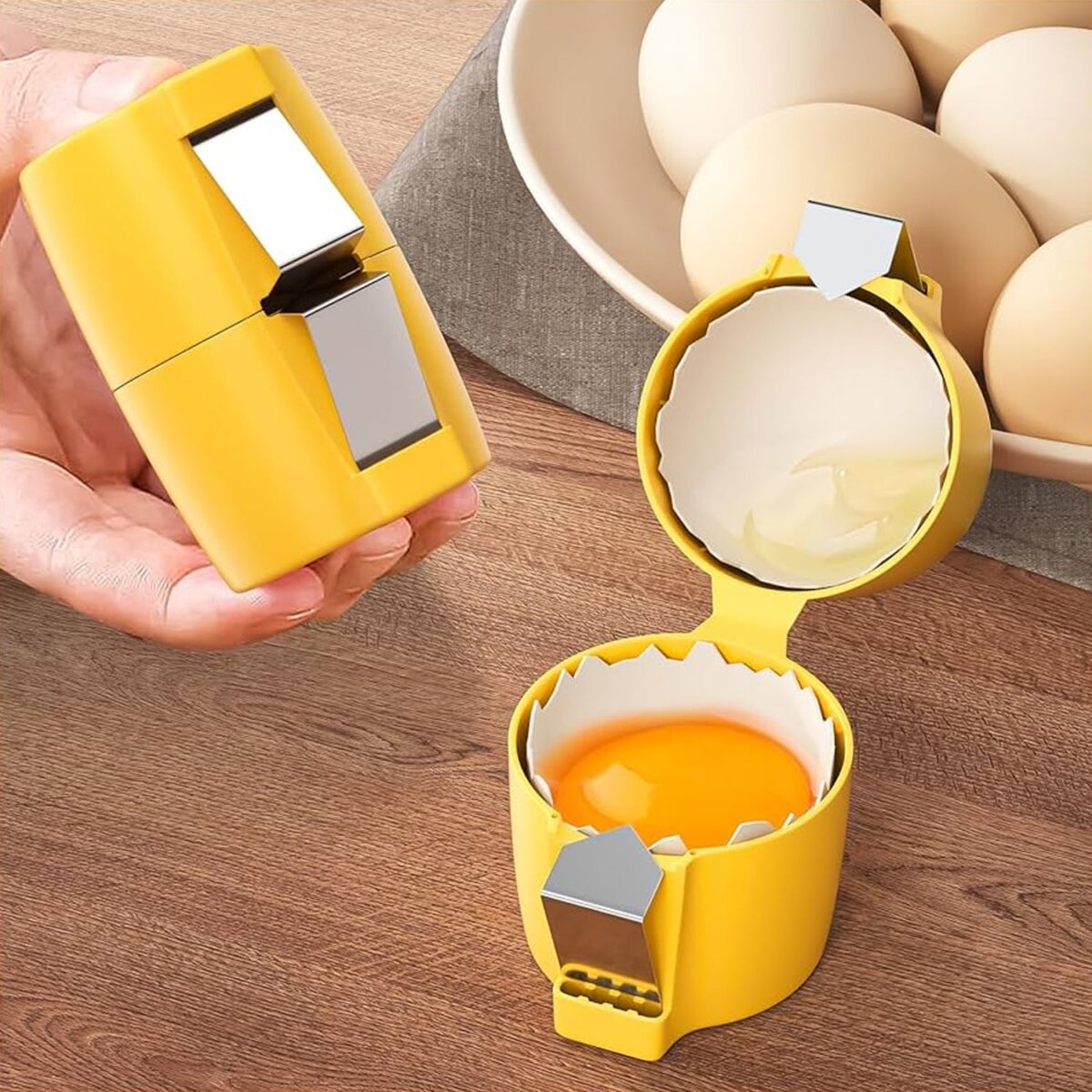 Egg Shell Opener Egg Cracker Tool for Raw Eggs Handheld (1 Pc) - Image 1
