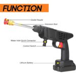 48V Car Washer Gun Wireless High Pressure Washer Water Spray Gun, Car washing Kit - Image 5