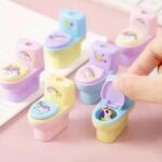 Fun & Functional! Toilet Sharpener with Eraser (2 Pc Set) - Image 3