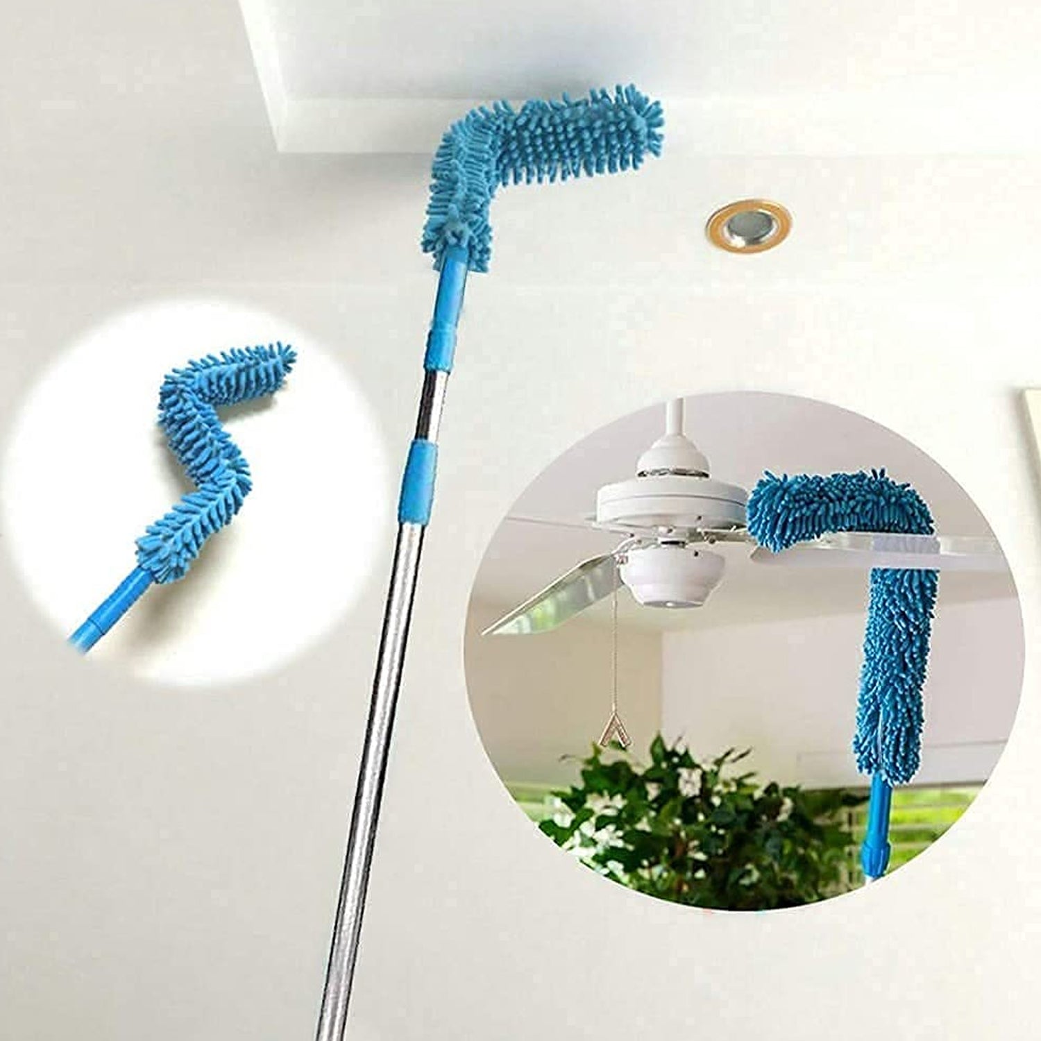 03_8155a0f5-6686-4a8a-83c5-de04f16c8cda.jpg Adjustable Long Handle Microfiber Dust Brush ââ¬â Foldable Ceiling & Appliance Cleaner - Image 5