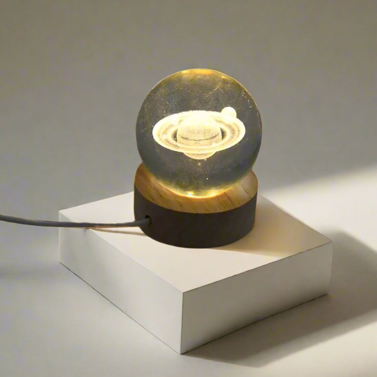 03_83f147be-7ef6-42b8-9d6b-0a4b202ea354.jpg Astronaut  3D Crystal Ball lamps With Wood Base (1 Pc) - Image 3