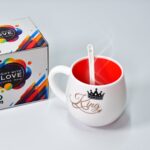 Multi design coffee Mug With Spoon and box packing. Ceramic Mugs to Gift your Best Friend Tea Mugs Coffee Mugs Microwave Safe (1 Pc / Mix Color) - Image 6