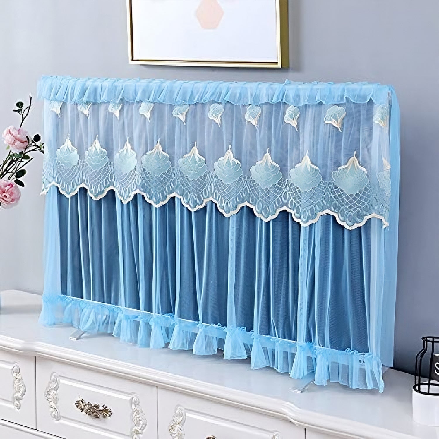 03_869baba4-daa9-4b7e-8014-824276428c04.jpg Dustproof Cover for Indoor, TV Screen Protector Cloth Cover (55 Inch) - Image 1