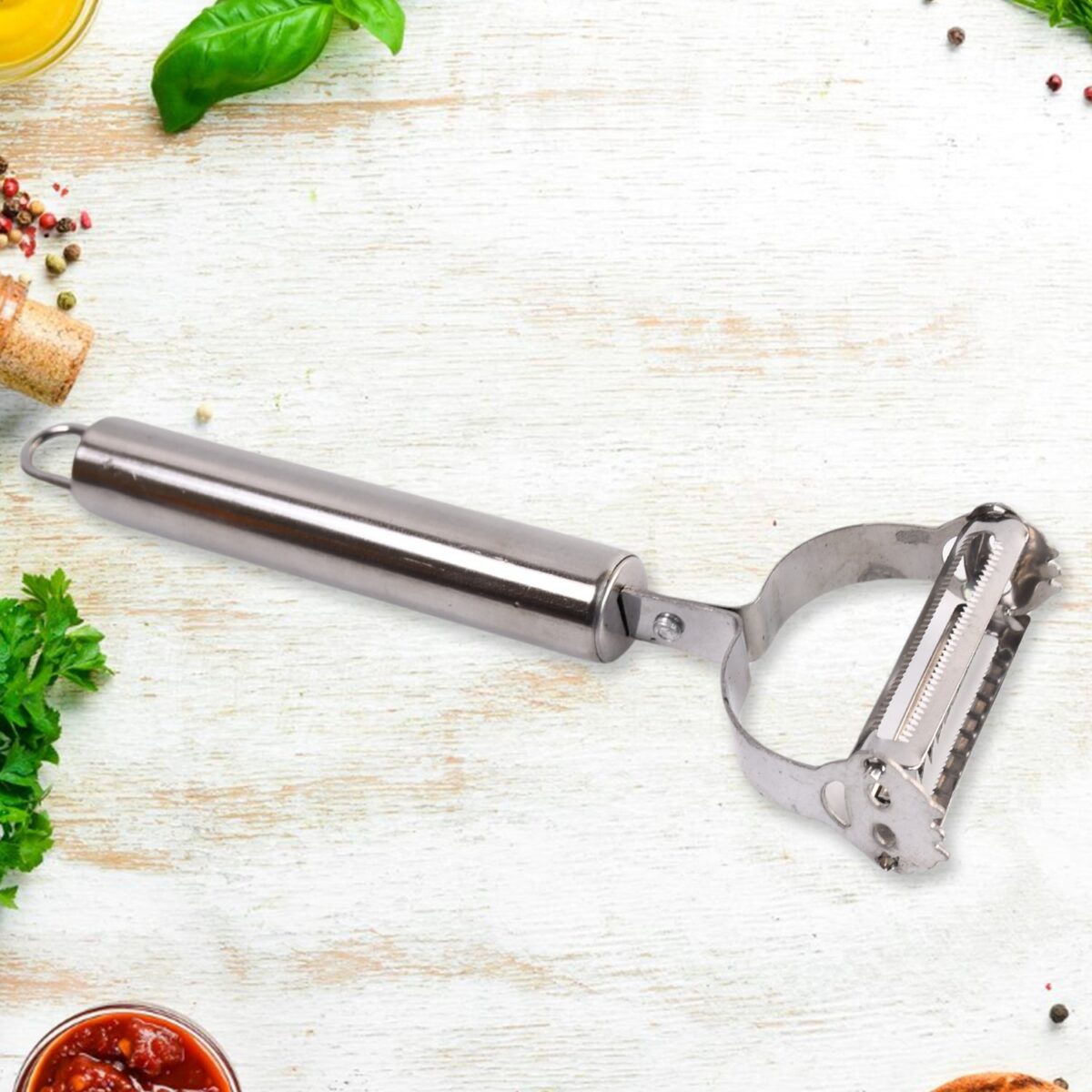 Multifunctional peeler, grater, fruit peeler, kitchen household gadget set (5 Pc Set) - Image 4