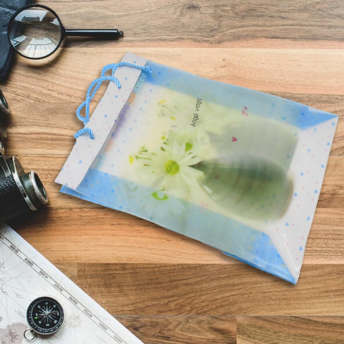 Plastic Transparent Bag With Handle (1 Pc / 34 x 26 Cm) - Image 7