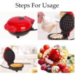 Mini Waffle Maker Machine Waffle Iron Home Appliances Kitchen Gift Easy To Clean, On-Stick Surfaces, Perfect Breakfast, Dessert, Sandwich, Cakes, Other Snacks Machine - Image 8