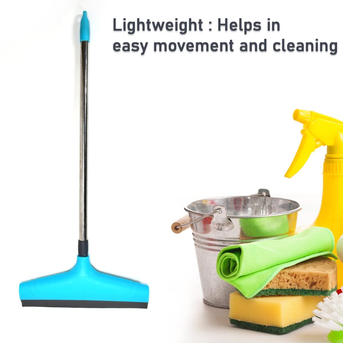 Telescopic Home / Bathroom Wiper 12 Inch (30 cm), Plastic Floor Wiper - Image 2