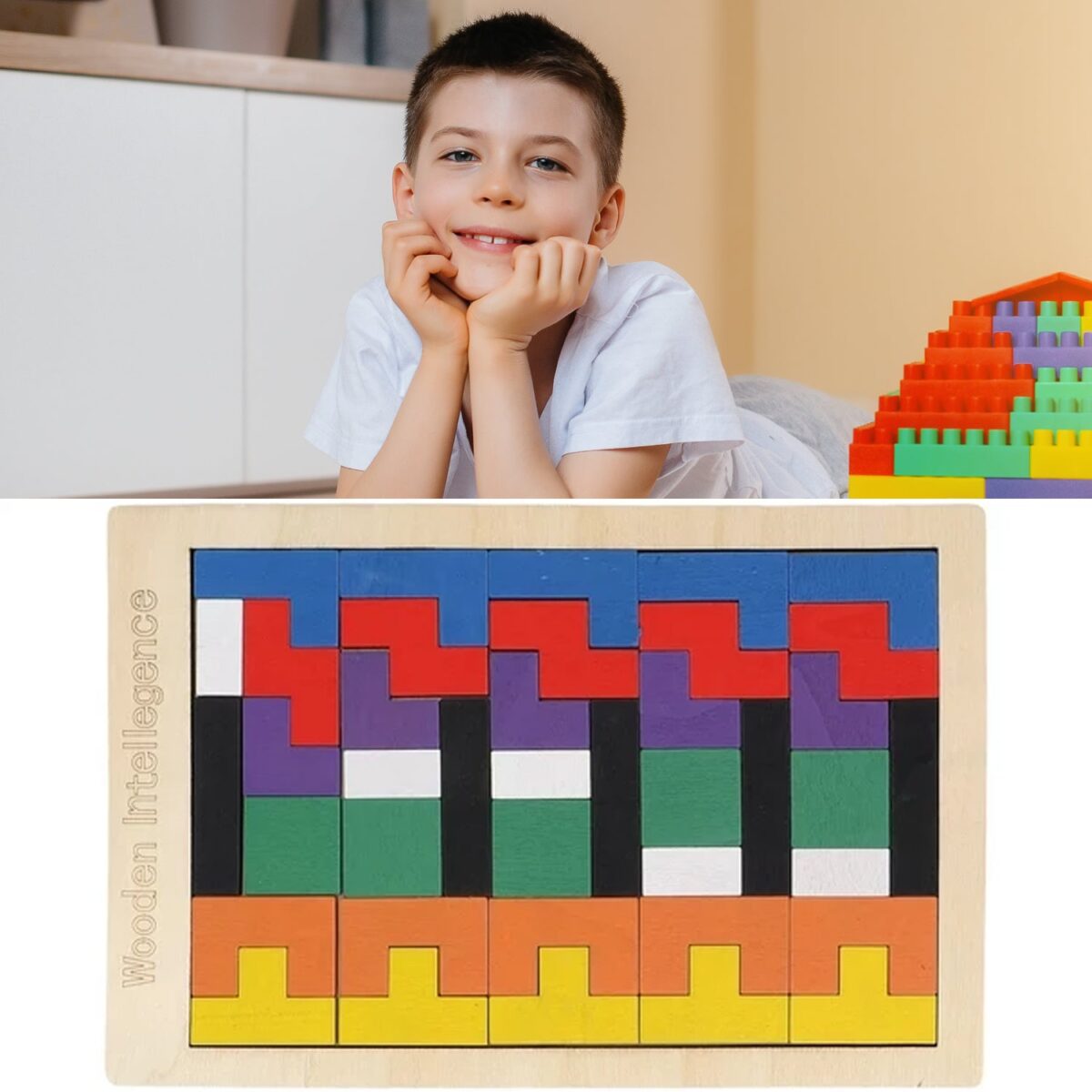 Wooden Blocks Puzzle Children's Educational Toys - Image 1