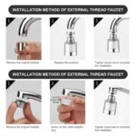 Water Faucet Extender, Swivel Faucet Aerator (1 Pc) - Image 4