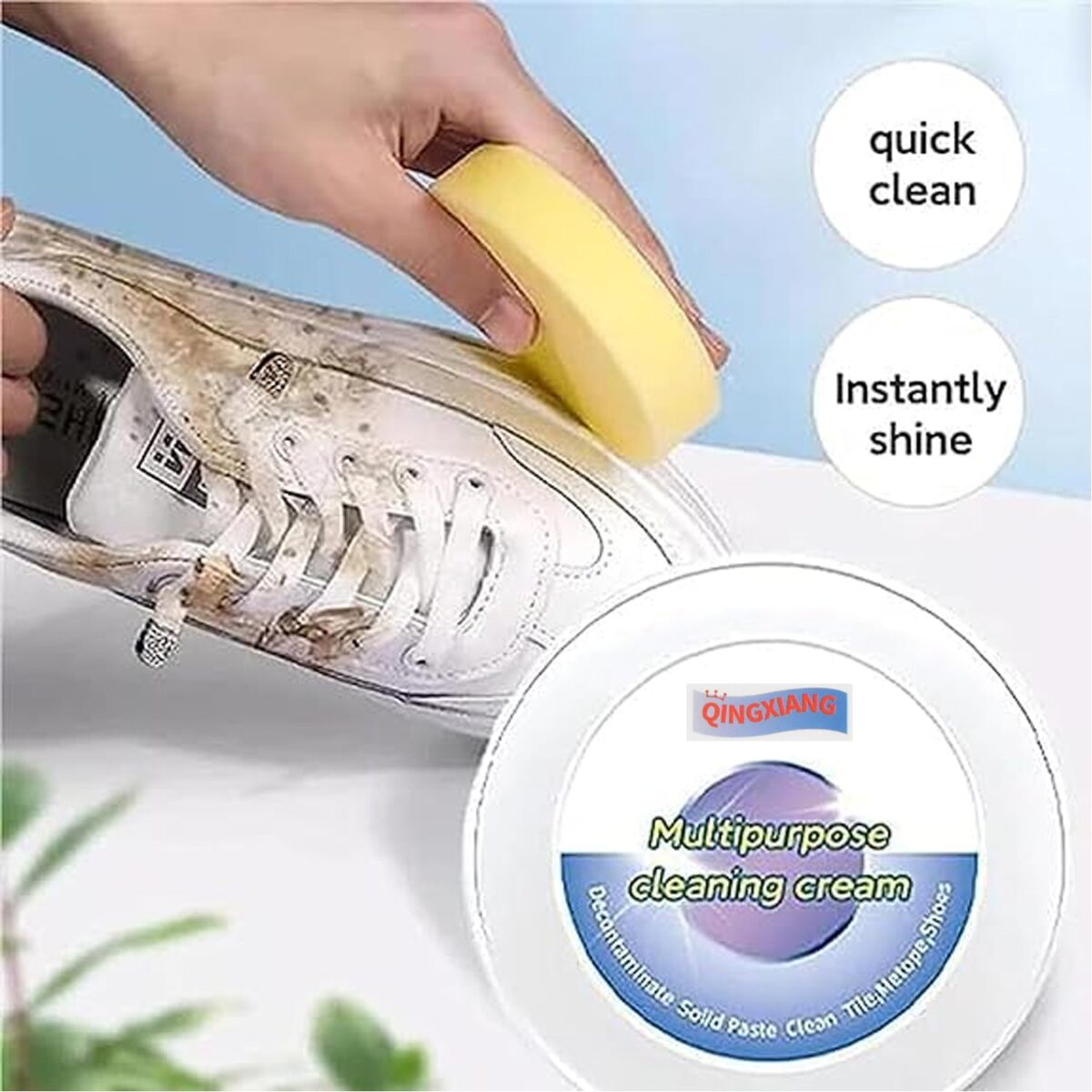 Shoe Cleaning Cream Ã¢â‚¬â€œ Stain Remover for Sneakers, White Rubber Sole & Polish (260g) - Image 4