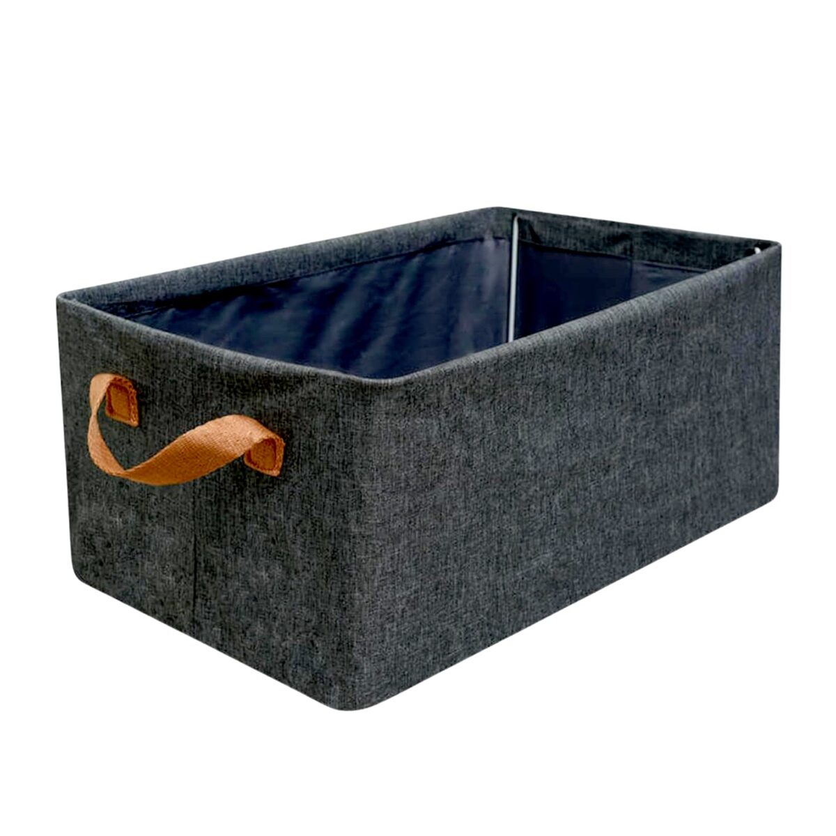 FOLDABLE STORAGE BOX HANDLES, COTTON AND LINEN STORAGE BINS AND BASKETS ORGANIZER FOR NURSERY, CLOSET, BEDROOM, HOME (45 Cm) - Image 4