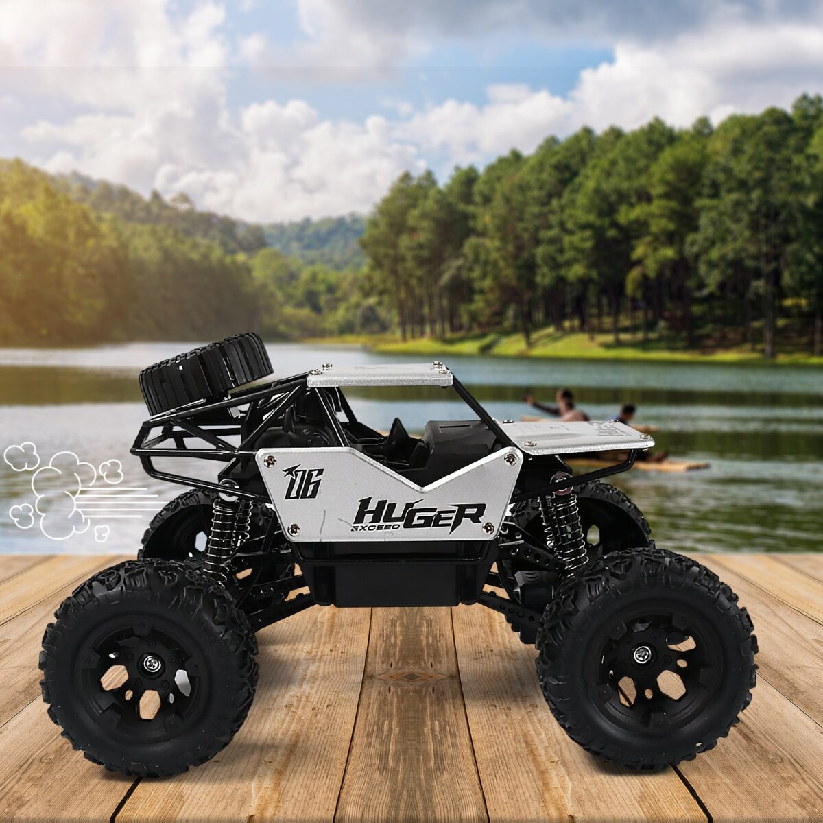 Rock Crawler Monster RC Truck All Terrain Stunt Racing Car Rechargeable Indoor Outdoor Toy Car - Image 5