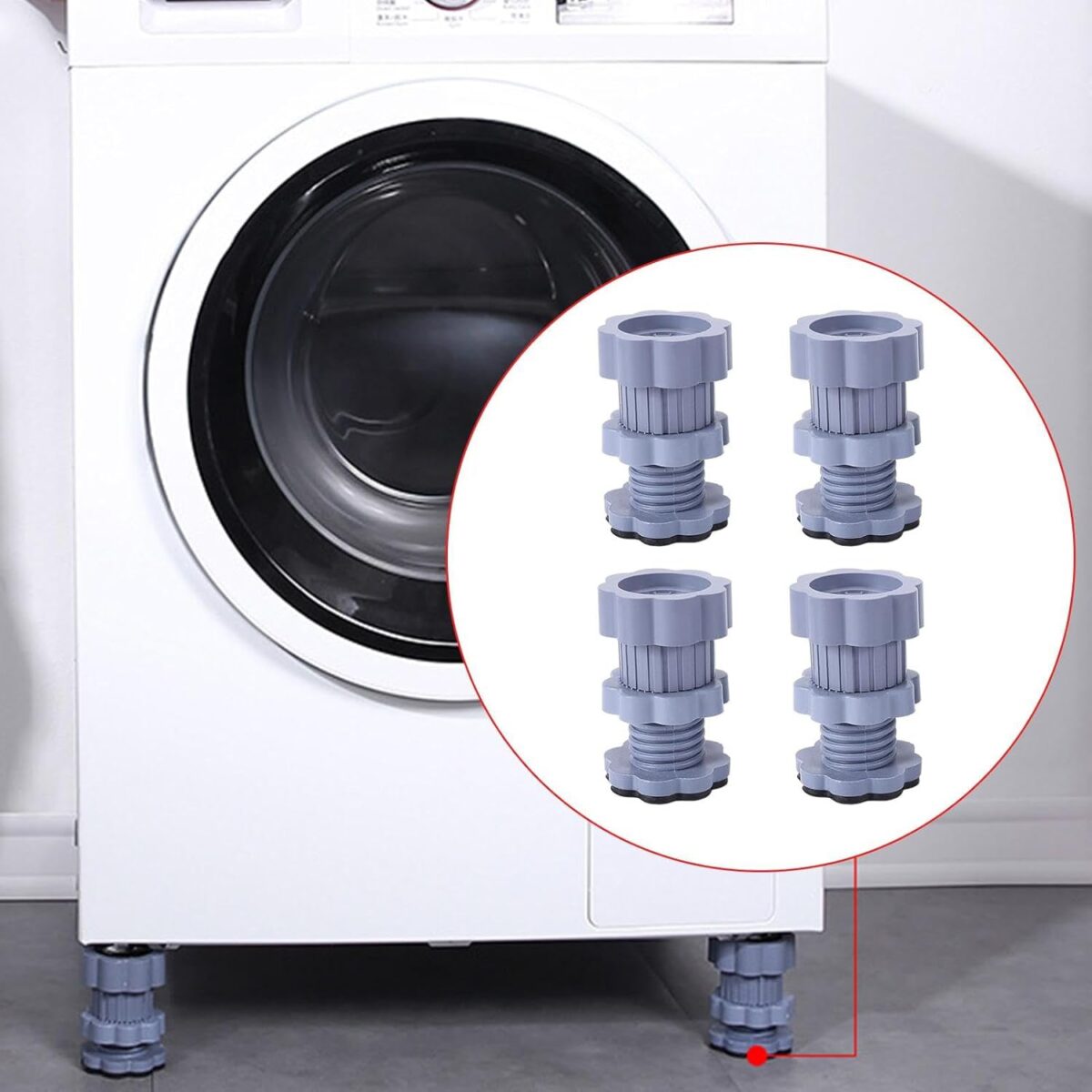 Washing machine support, anti vibration washing machine support adjustable washer anti vibrasion pads, washer & dryer pedestals,Ã‚Â Washing Machine Accessory Anti- Skid Pad PVC Lifting Pad Non-Slip ( 1 Pc ) - Image 1