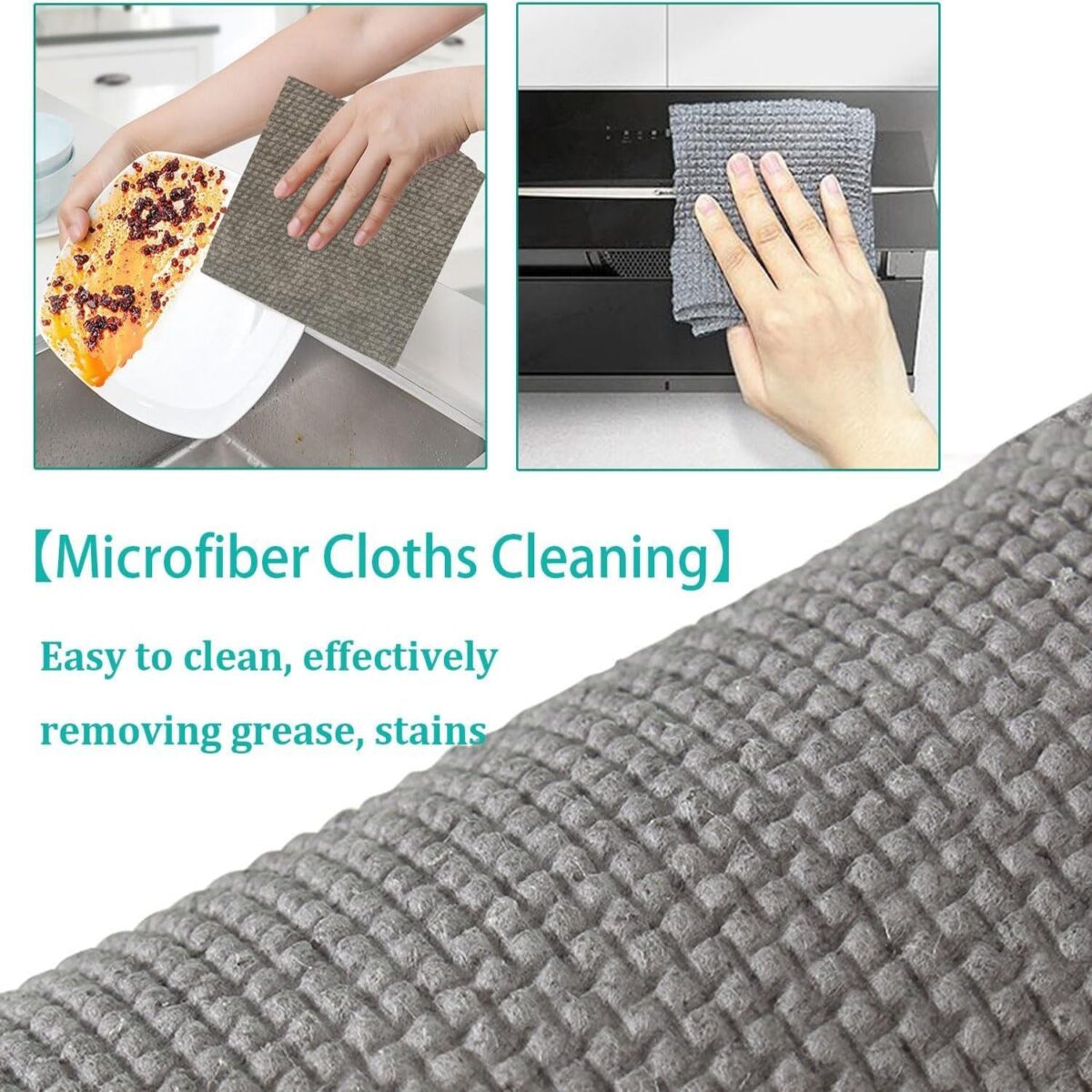 Durable Microfiber Kitchen Scrub Cloth Ã¢â‚¬â€œ Wear-Resistant & Multipurpose Cleaning Cloth (20Ãƒâ€”22cm, 1 Pc) - Image 5