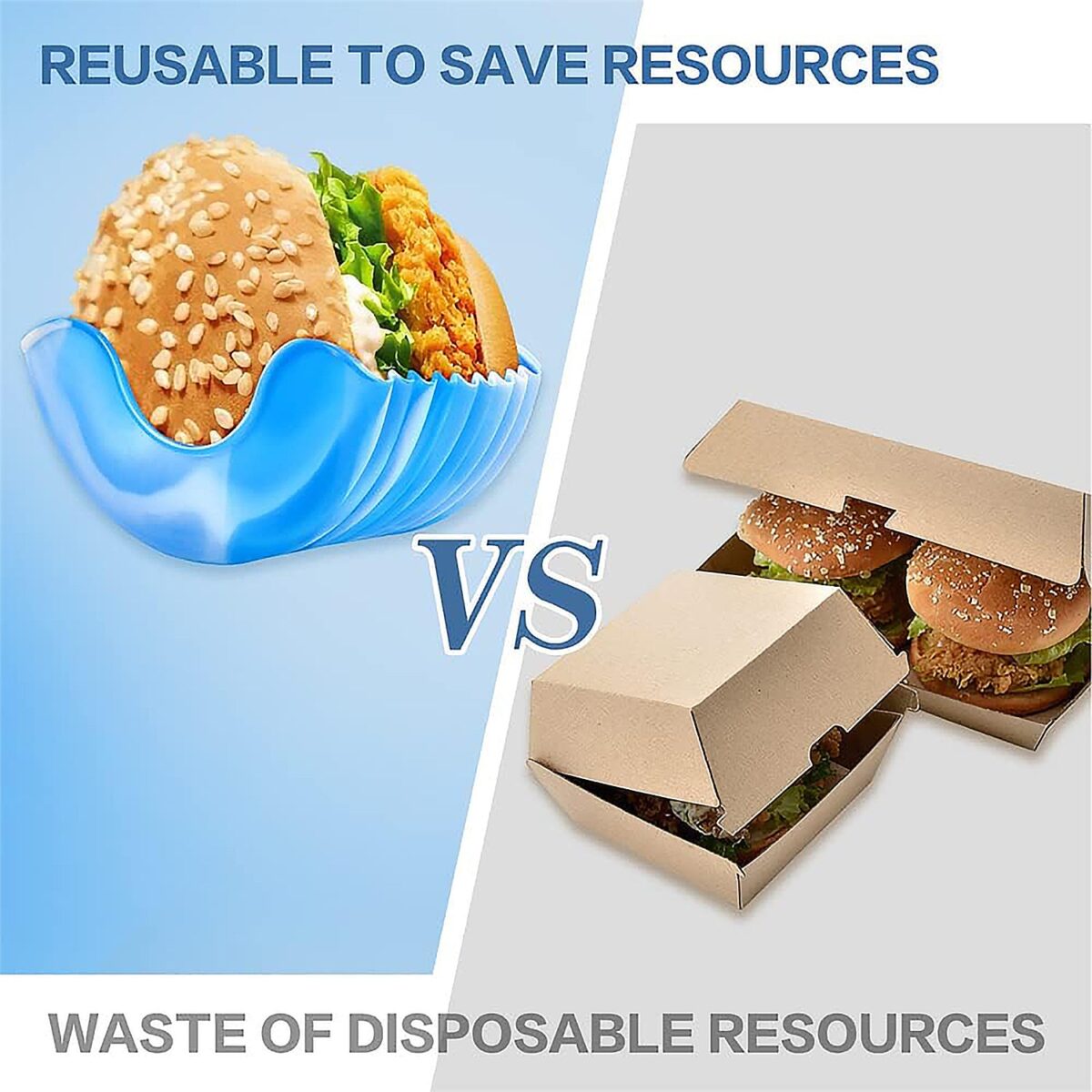 Silicone Burger Holder Snack Holder Reusable Burger Holder - Image 3