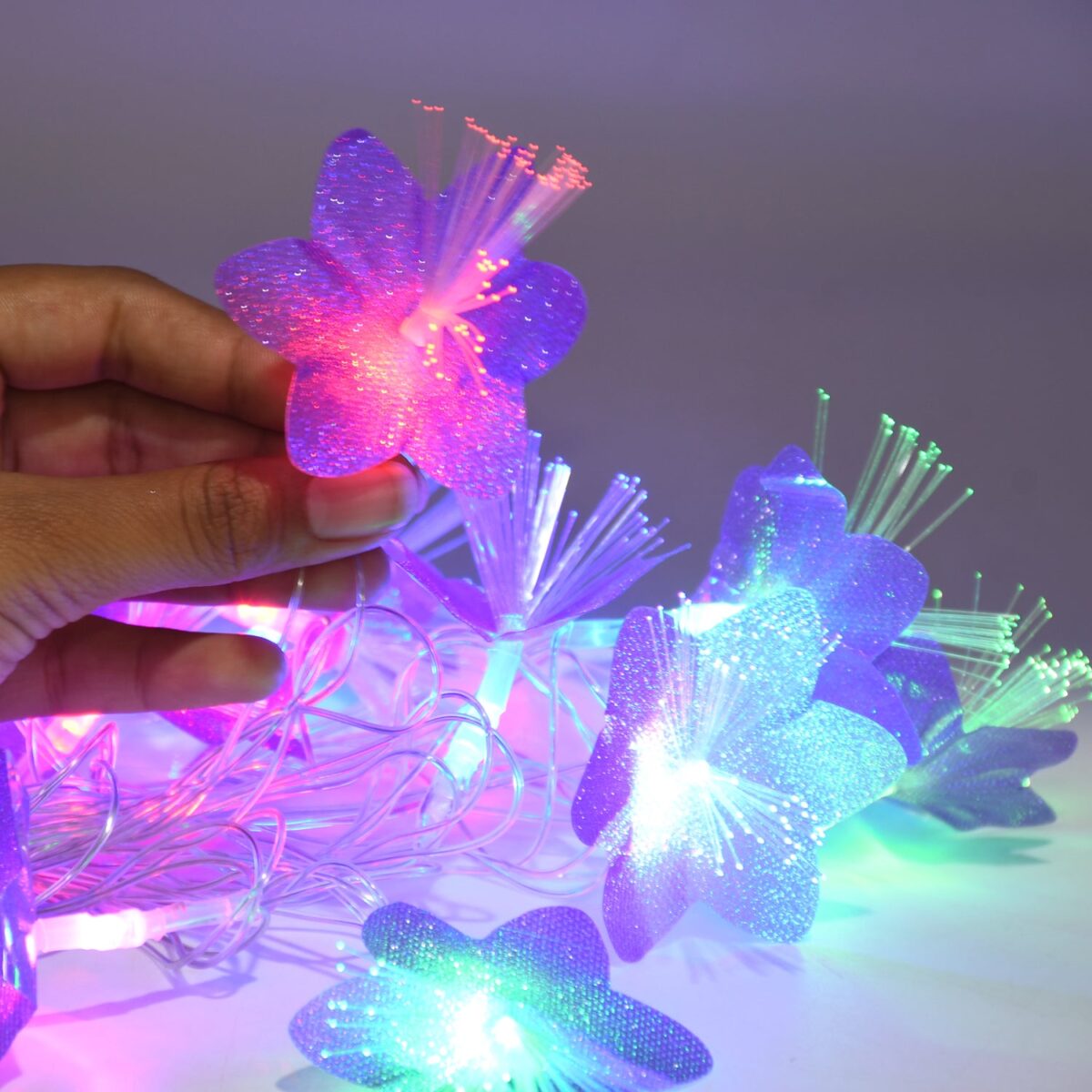 Flower Design Home Decoration Electrical Series Light 13 Feet Home Decoration Diwali & Wedding LED Christmas String Light Indoor and Outdoor Light ,Festival Decoration Led String Light, Multi-Color Light (16L 13 Feet) - Image 1