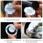 Blind Spot Round Wide Angle Adjustable Convex Rear View Mirror - Pack of 2 - Image 3