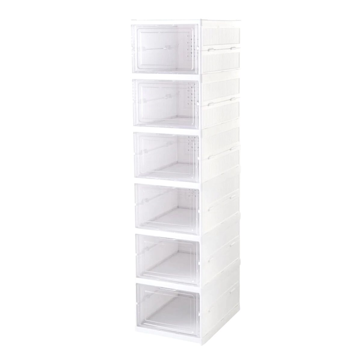 6-Layer Stackable Foldable Storage Organizer Cart for Clothes, Kitchen, Closet & Bathroom - Image 1