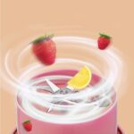 Portable Crusher Juicer With Handle & Straw, USB Rechargeable 6 Blades (420 ML) - Image 7