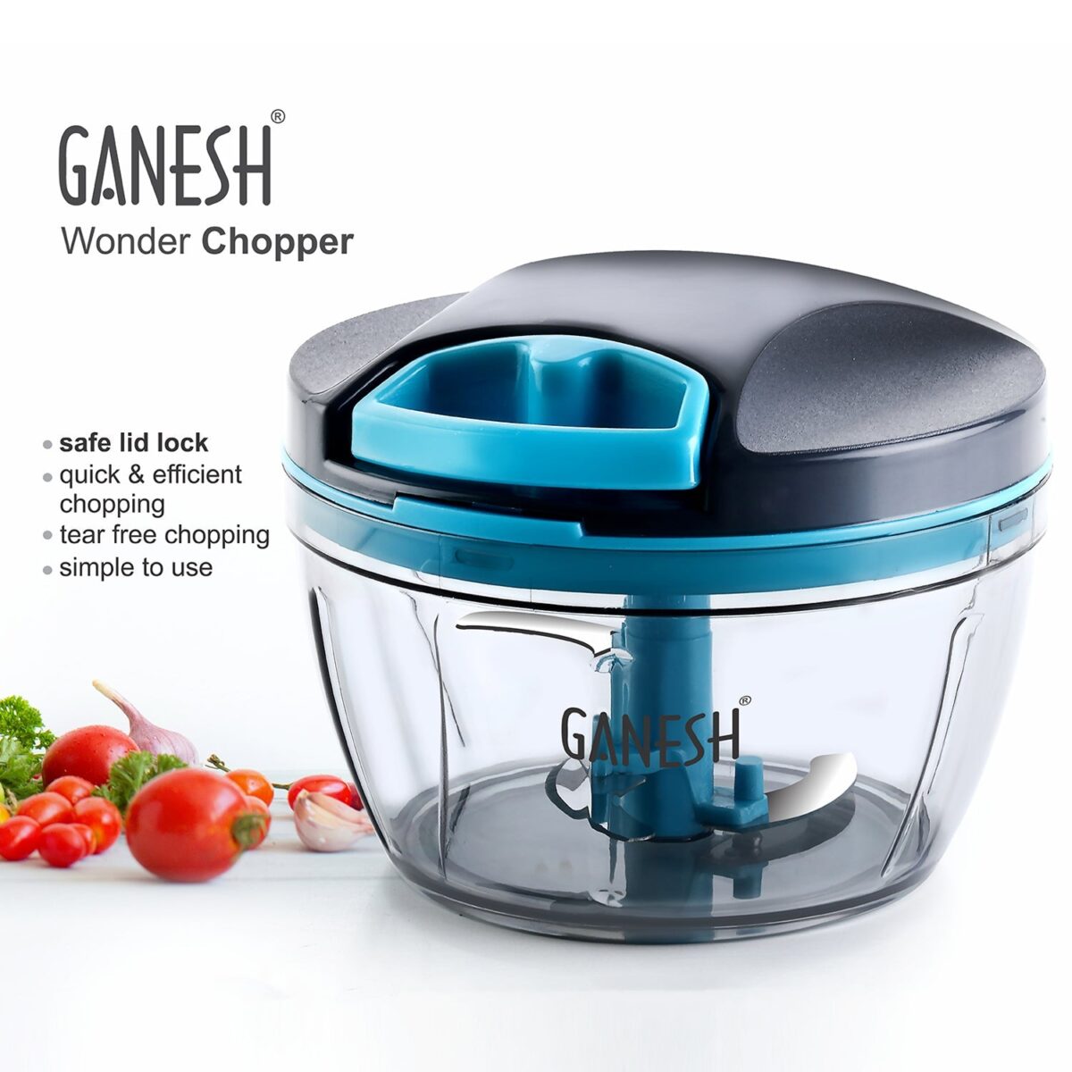 GANESH Wonder Chopper, Grey (470Ml) - Image 3