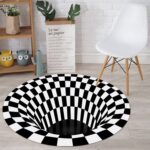 3D Space Round Carpet, Floor Mat Non-Woven Doormat (1 Pc / 78 Cm) - Image 4