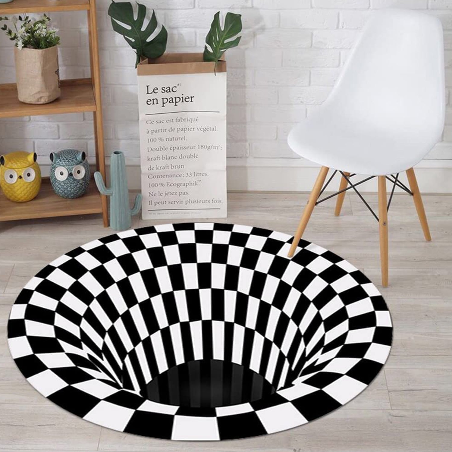 03_a349c213-2ac7-48dc-a4c3-20c8847e9141.jpg 3D Space Round Carpet, Floor Mat Non-Woven Doormat (1 Pc / 78 Cm) - Image 4