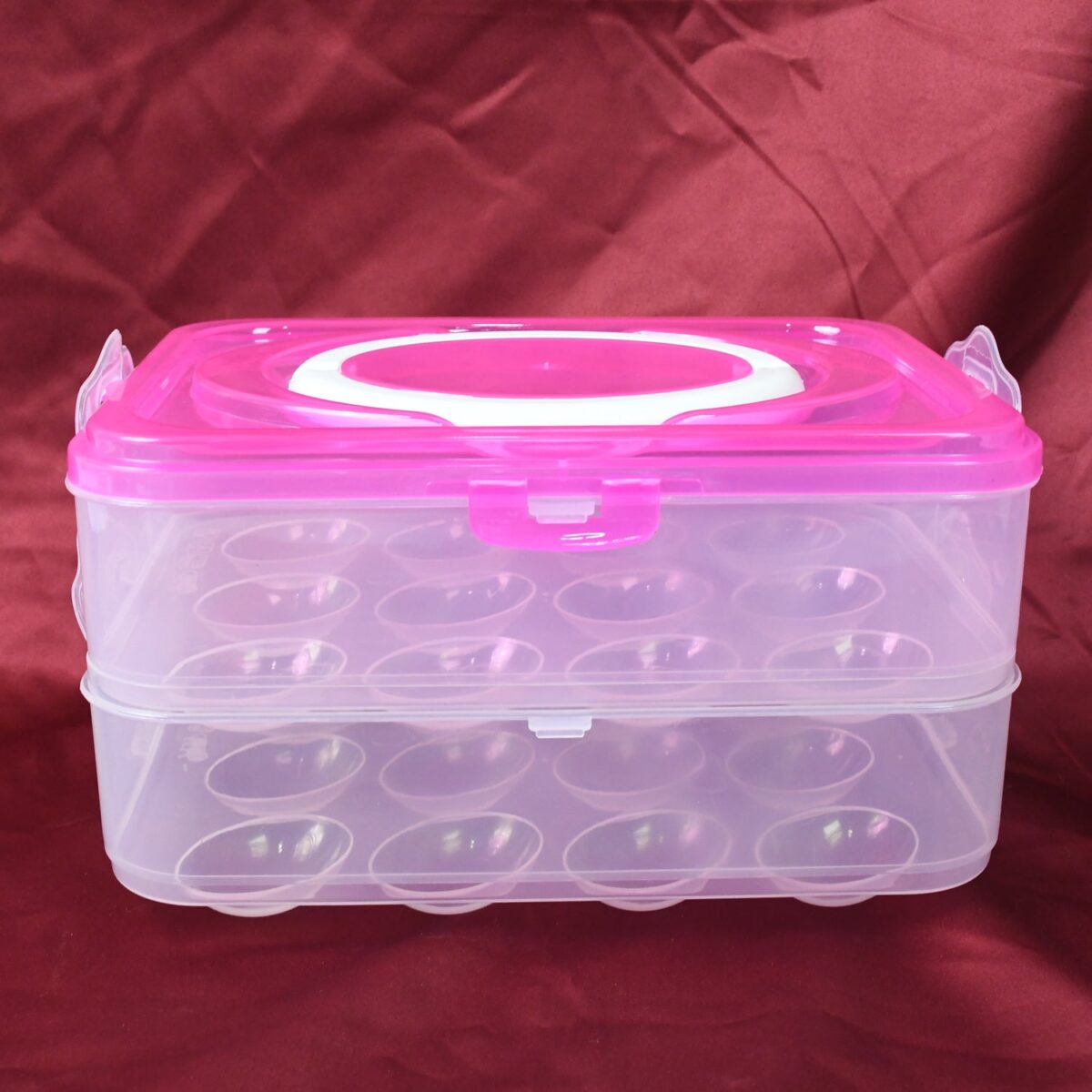 Double Layer 24 Grid Egg Storage Box for Egg Storage Container - Image 4