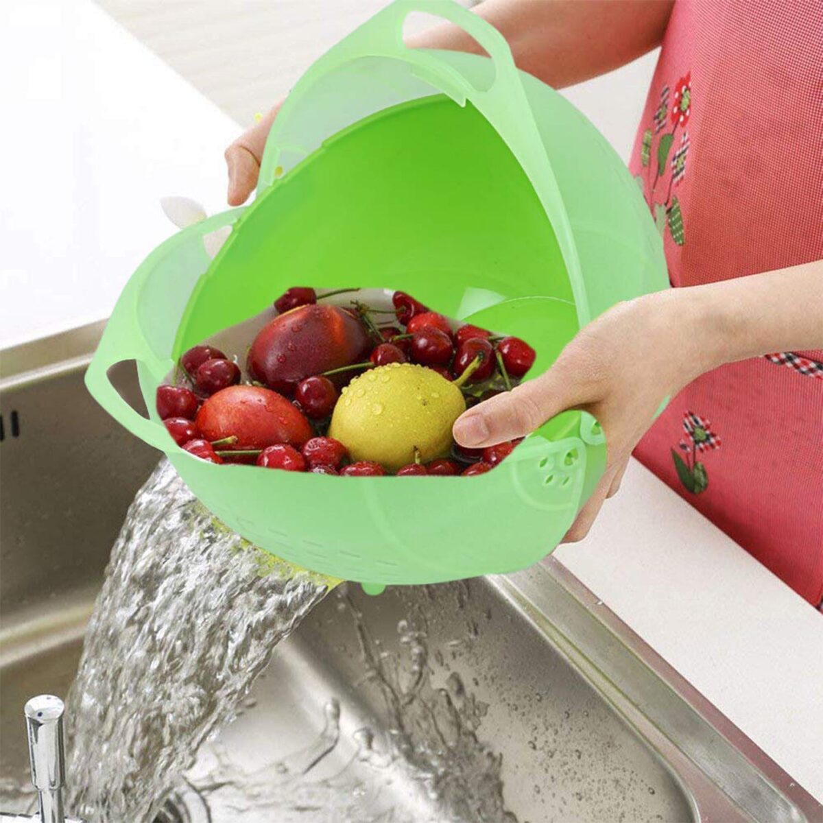 Apex Smart Basket 3in1 Multiuse Fruit And Vegetable Bowl  (1 Pc / Mix Color) - Image 4