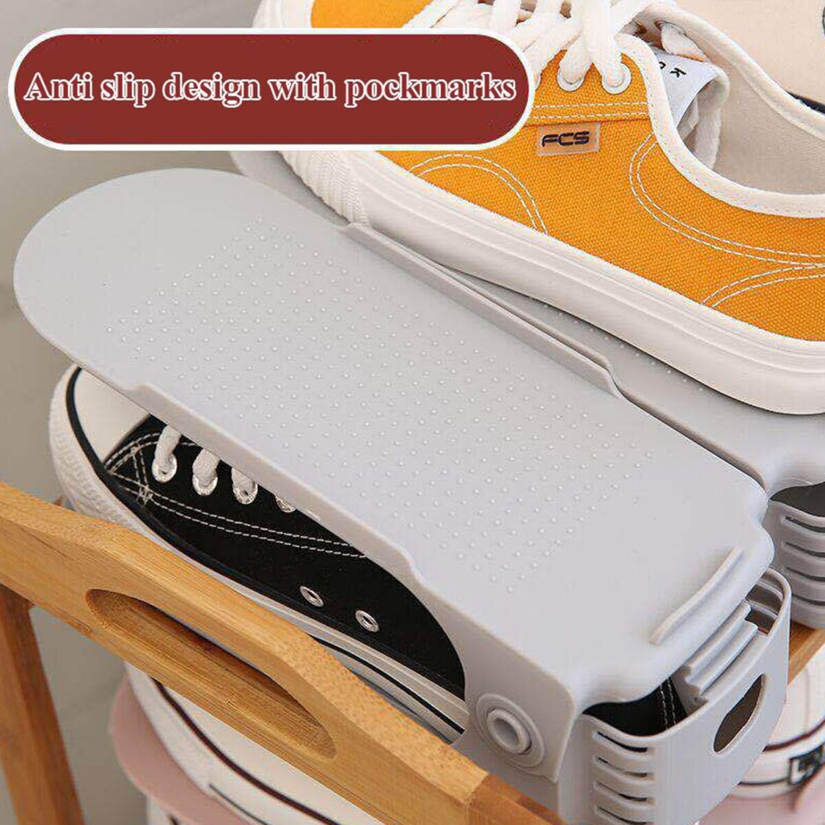ADJUSTABLE FOLDING SHOE SLOTS ORGANIZER. - Image 3
