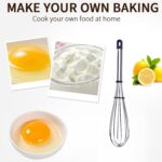 Stainless Steel Wire Whisk,Balloon Whisk,Egg Frother, Milk & Egg Beater (8 inch) - Image 6