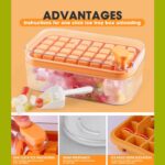Ice Cube Tray with Lid 32 Grid, Storage Box Kitchen Bar Tool (1 Pc) - Image 4