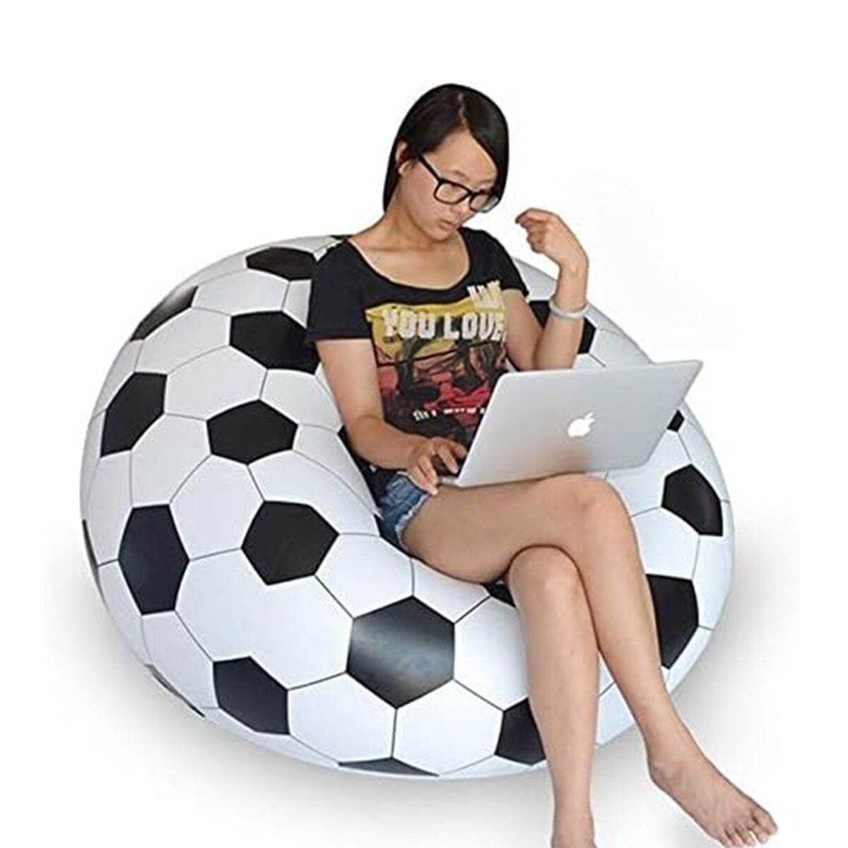 Foldable Sofa, Cartoon Style Inflatable Folding Chair, Ball Chair, Inflatable Sofa for Adults, Kids size (110cm x 80cm) - Image 5