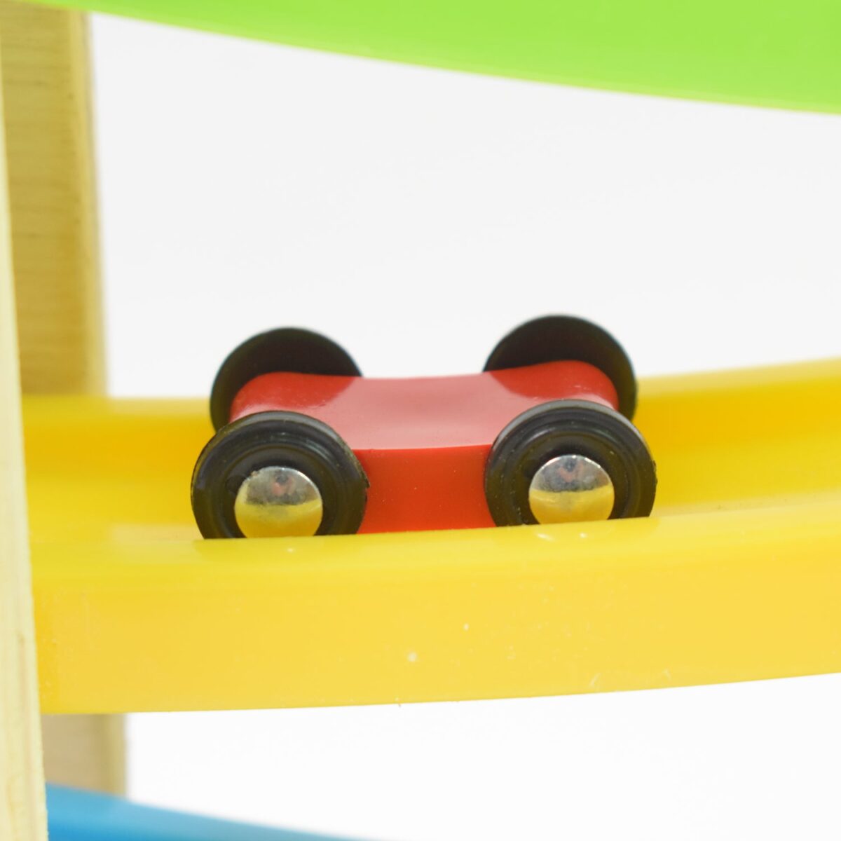 Car Racer Track Play set Wooden Click Clack Toys With 4 Mini Racers (1 Set) - Image 4