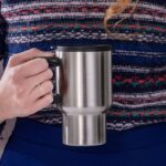 Stainless Steel Vacuum Glass Insulated Glass Coffee Cups (With Lid & Handle / 1 pc) - Image 6