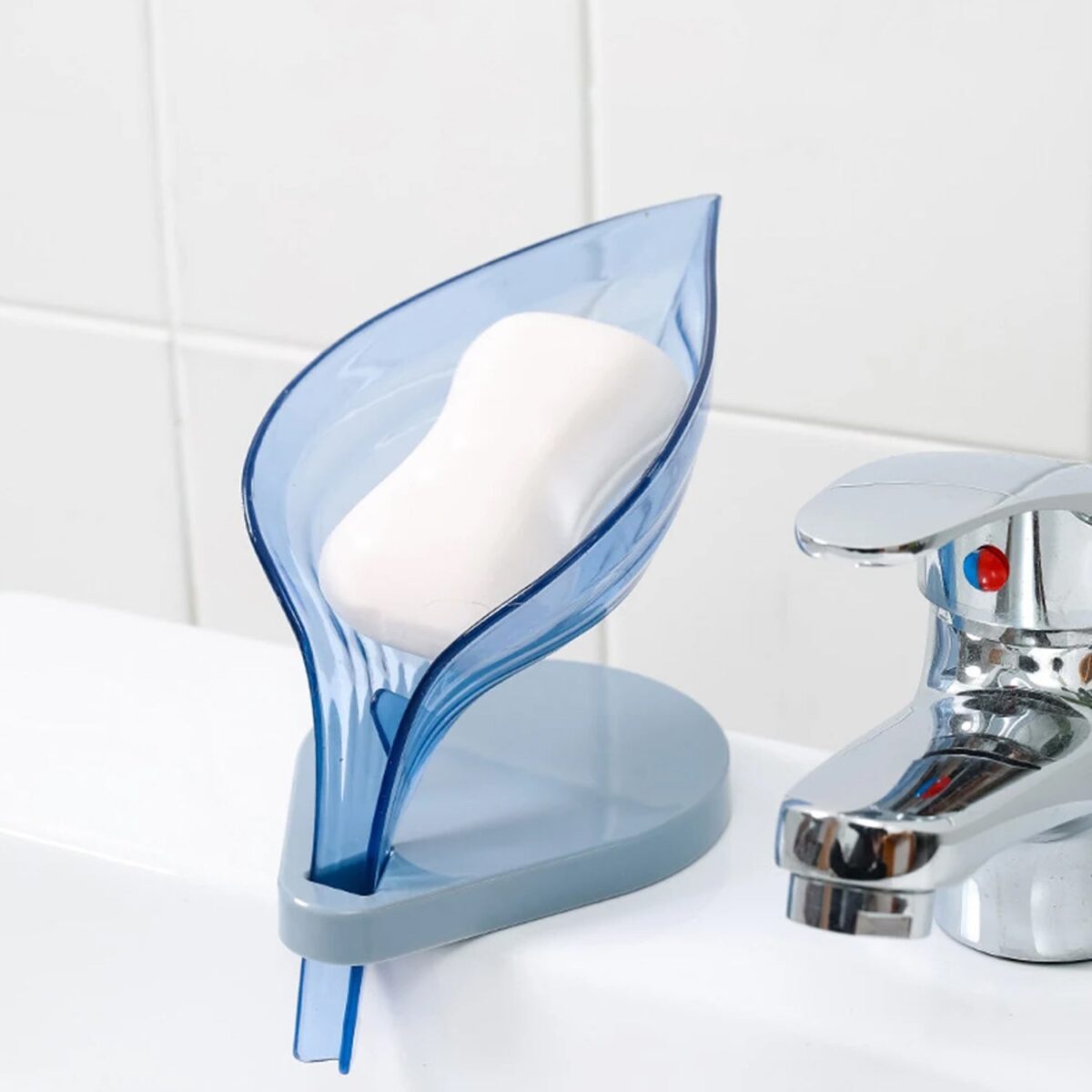 PlasticÃ‚Â Leaf Shape Soap Box, Soap Holder (1 Pc / With Color Box) - Image 4