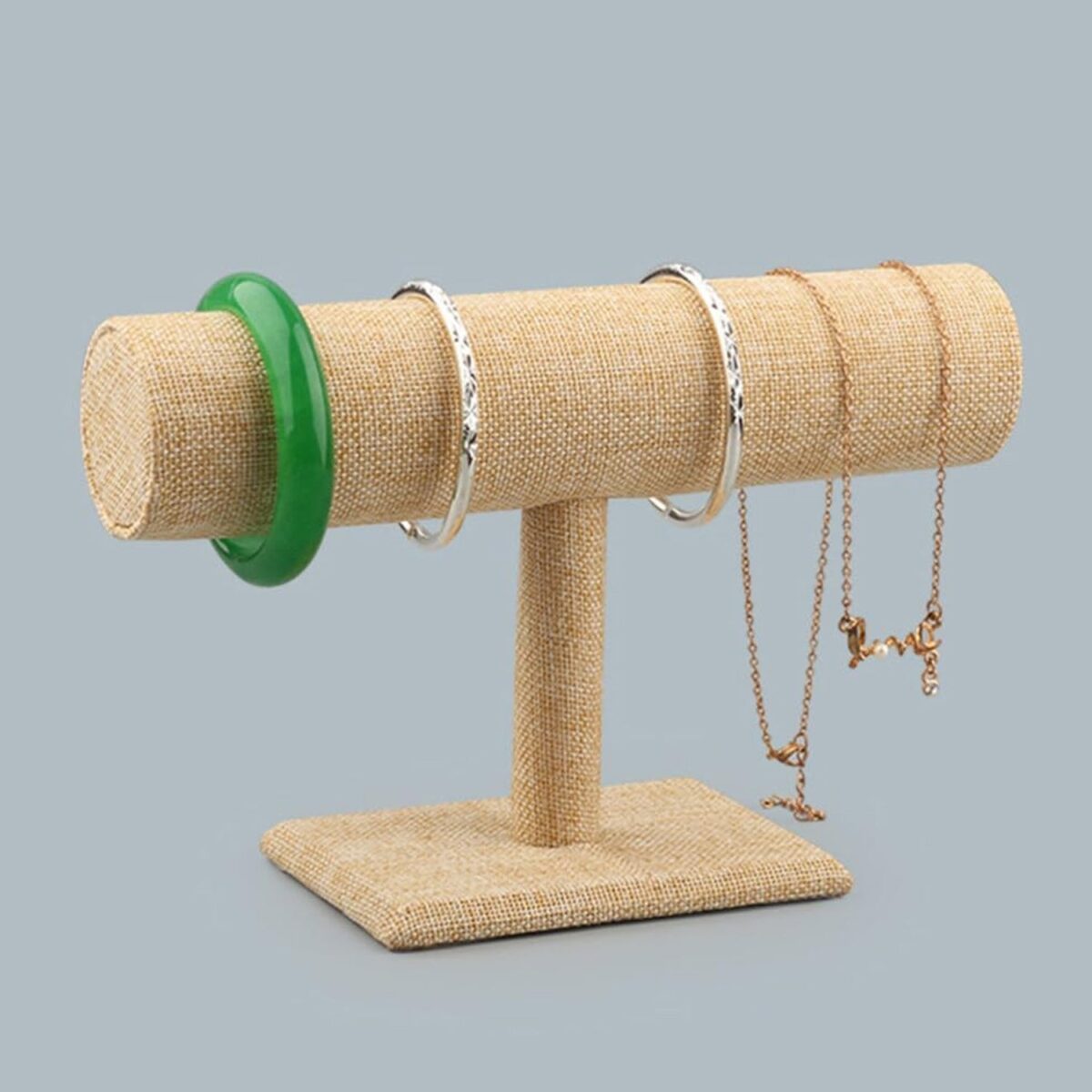 Jewelry Display Rack Bracelet Display Portable Bracelet Stand Jewelry Stand Organizer T Bar Stand Dispaly Rack Jewelry Display Stand Watch T- Flower Display Stand Appendix Necklace (1 pc) - Image 1