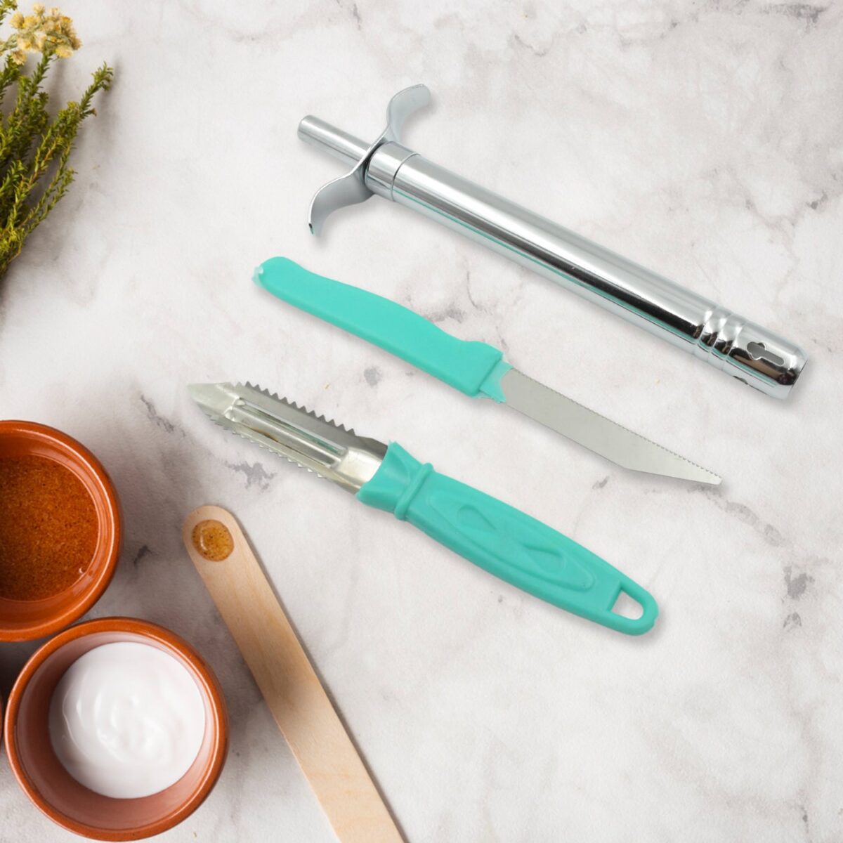3-in-1 Kitchen Combo: Lighter, Stainless Steel Knife & Peeler - Image 5