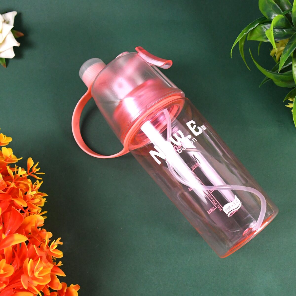 Plastic 2 In 1 Mist Spray Water Bottle (Multicolor / 400 ML / 1 Pc) - Image 6