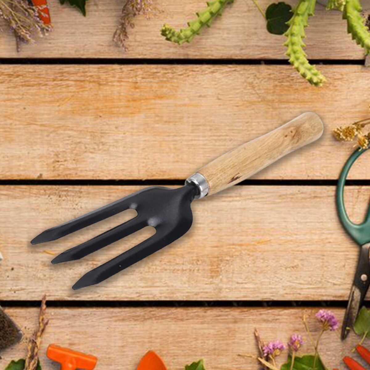Hand Weeding Fork (Steel, Black) - Image 5