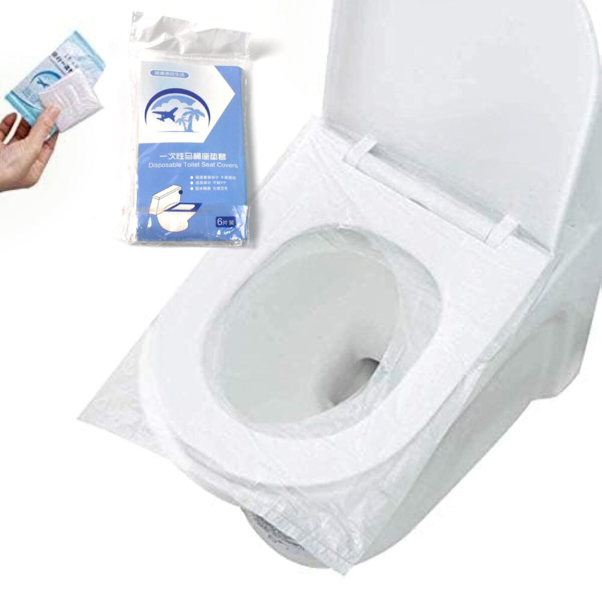 Travel Disposable Toilet Seat Cover (6 Pcs Set) - Image 1