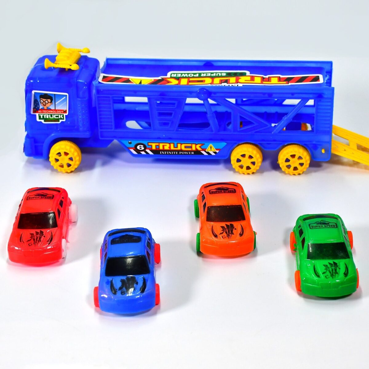 Toy Set Truck with 4 Mini Cars Toy Vehicles for Children - Image 4