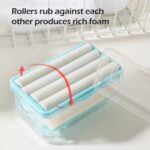 2-in-1 Portable Soap Dish & Dispenser â€“ Multifunctional Soap Holder with Roller & Drain Holes for Bathroom, Kitchen, Home Use (1 Pc) - Image 5