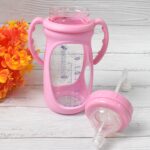 Baby Feeding Bottle with Handles & Straw (Mix Design, Size & Color / 1 Pc) - Image 4