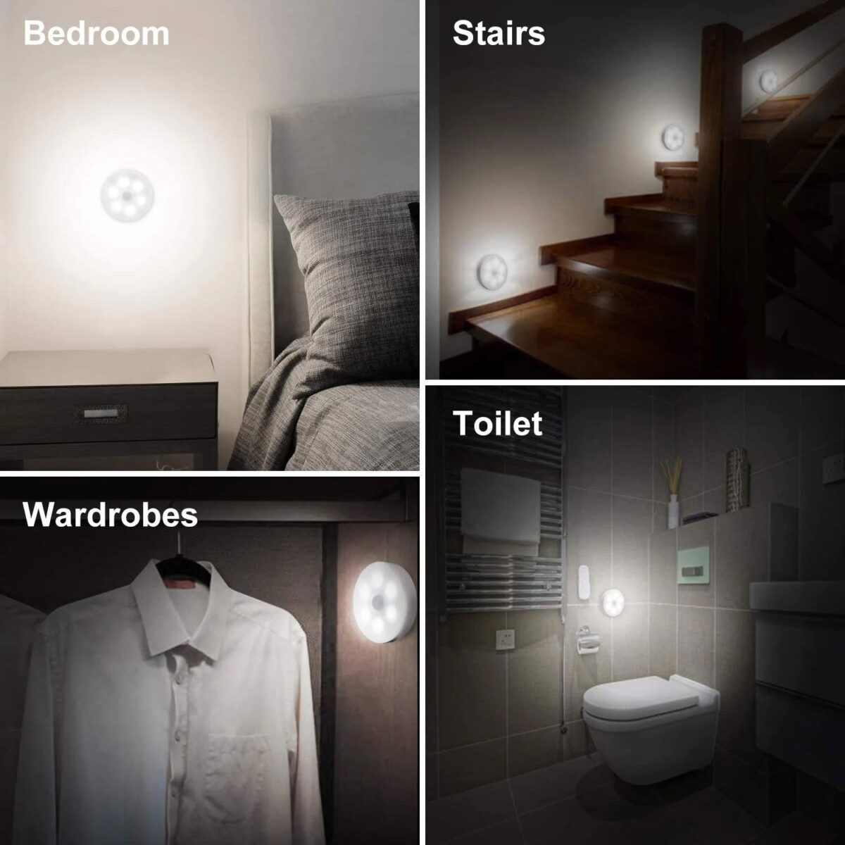 Round Shape 8 LED Motion Sensor Induction Led Light (1 Pc) - Image 7