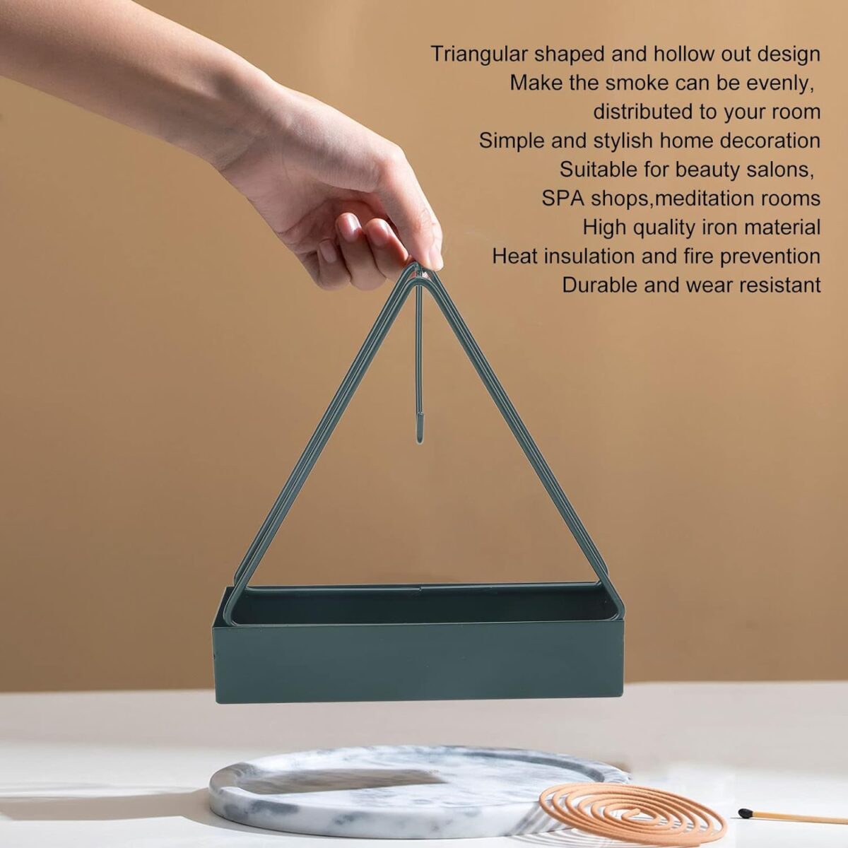 Triangular Iron Mosquito Coil Holder â€“ Stylish Outdoor Incense Holder - Image 6